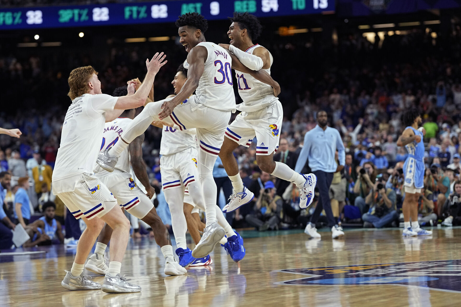APTOPIX NCAA North Carolina Kansas Basketball